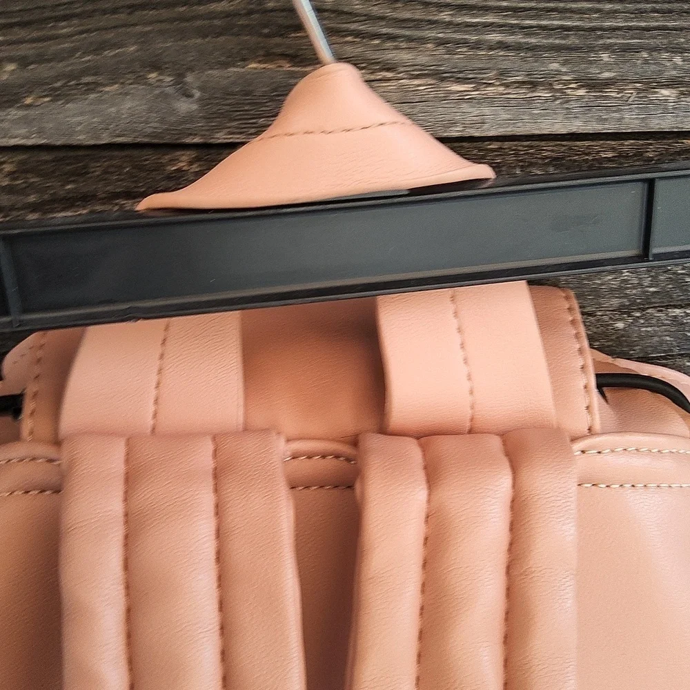 RACHEL Rachel Roy Peach Backpack with Buckle & Chain And Pockets Galore! - Picture 13 of 16
